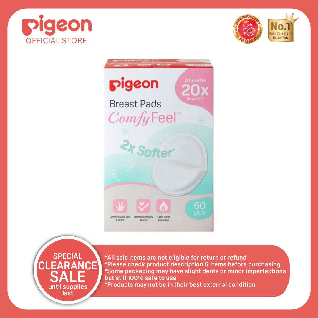 Pigeon Official- Disposable 60pcs Breast Pads for milk leaks and stain on your clothes
