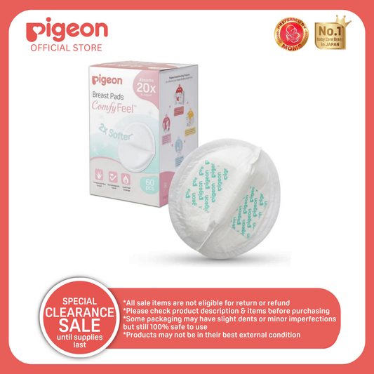 Pigeon Official- Disposable 60pcs Breast Pads for milk leaks and stain on your clothes
