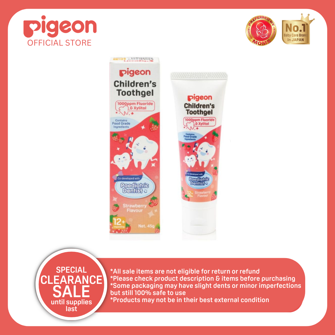 Pigeon Toothgel Strawberry - PDA Recognized, Food Grade, Gentle for Kids, Anti cavity