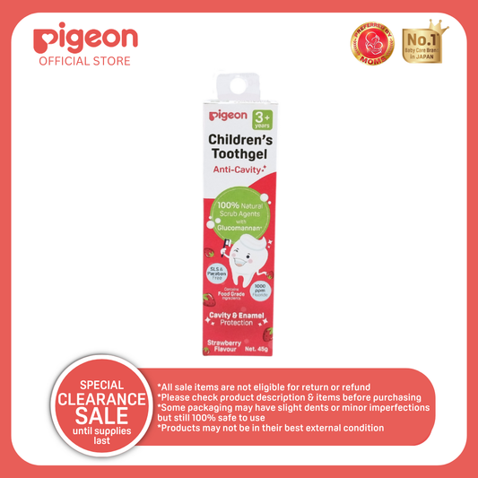 Children's Toothgel Strawberry (3 Years +) - Anti cavity, Paraben Free, 100% Natural Scrub Agents
