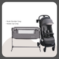 Kinder Kraft Nubi2 Stroller (Grey) + Neste Up Playard -Co Sleeper (Grey)