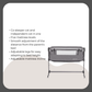 Kinder Kraft Nubi2 Stroller (Grey) + Neste Up Playard -Co Sleeper (Grey)