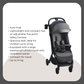 Kinder Kraft Nubi2 Stroller (Grey) + Neste Up Playard -Co Sleeper (Grey)