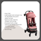 Kinder Kraft Nubi2 Stroller (Pink) + Neste Up Playard -Co Sleeper (Grey)