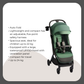 Kinder Kraft Nubi2 Stroller (Green) + Neste Up Playard  (Light Grey)