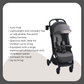 Kinder Kraft Nubi2 Stroller (Grey) + Neste Up Playard  (Light Grey)