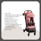 Kinder Kraft Nubi2 Stroller (Pink) + Neste Up Playard  (Light Grey)