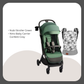 Kinder Kraft Nubi2 Stroller (Green) + Nino Baby Carrier Confetti Grey
