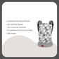Kinder Kraft Nubi2 Stroller (Grey) + Nino Baby Carrier Confetti Grey