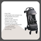 Kinder Kraft Nubi2 Stroller (Grey) + Nino Baby Carrier (Pink)