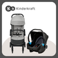 Kinderkraft Travel System Apino Gray Stroller and MinkPro Carseat Black
