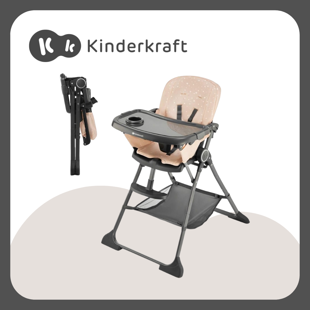 Kinderkraft Foldee Pink High Chair