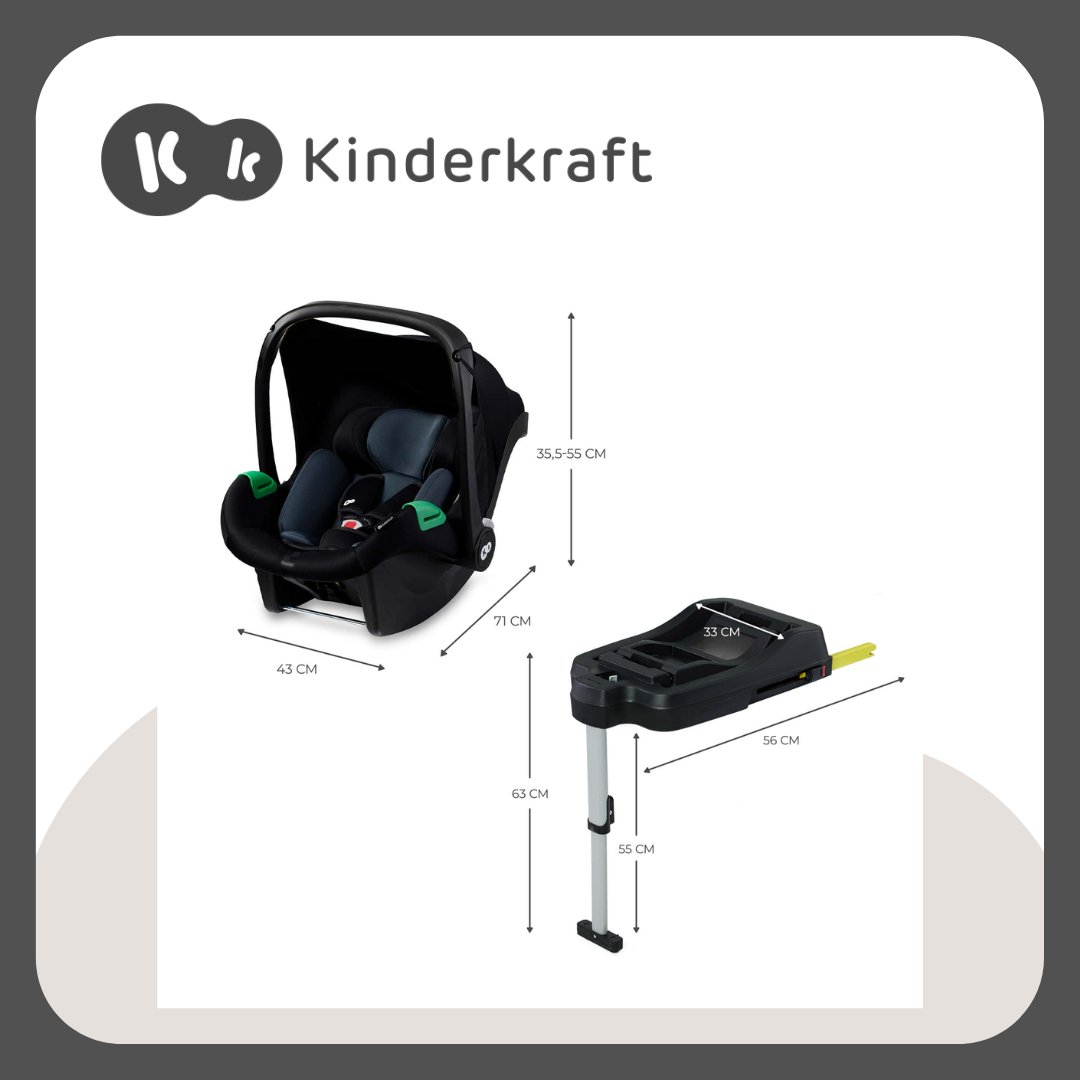 KINDERKRAFT MINK PRO CAR SEAT - BLACK