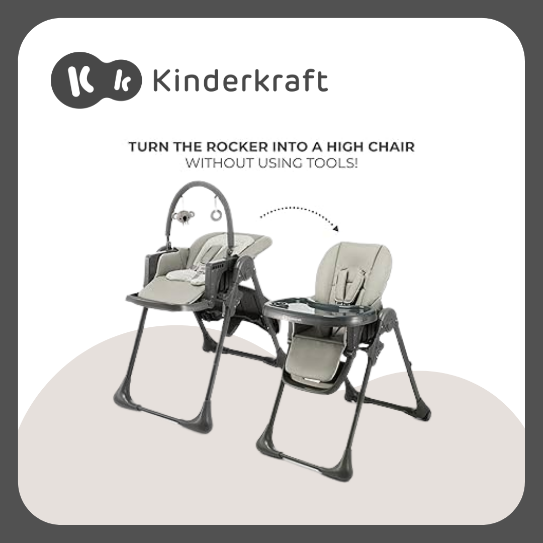 Kinderkraft Tummie Grey High Chair