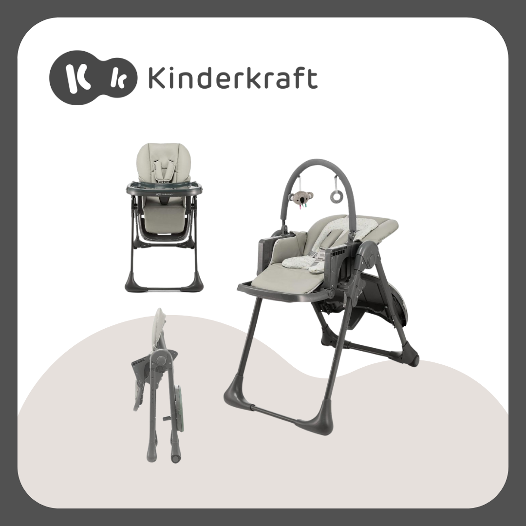 Kinderkraft Tummie Grey High Chair