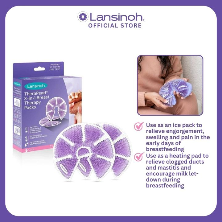 Lansinoh - Thera°Pearl 3-in-1 Hot or Cold Breast Therapy
