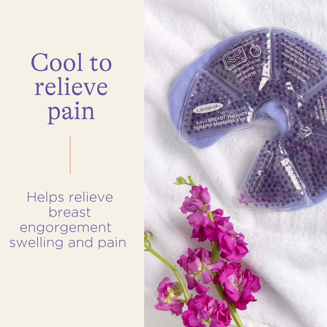 Lansinoh - Thera°Pearl 3-in-1 Hot or Cold Breast Therapy