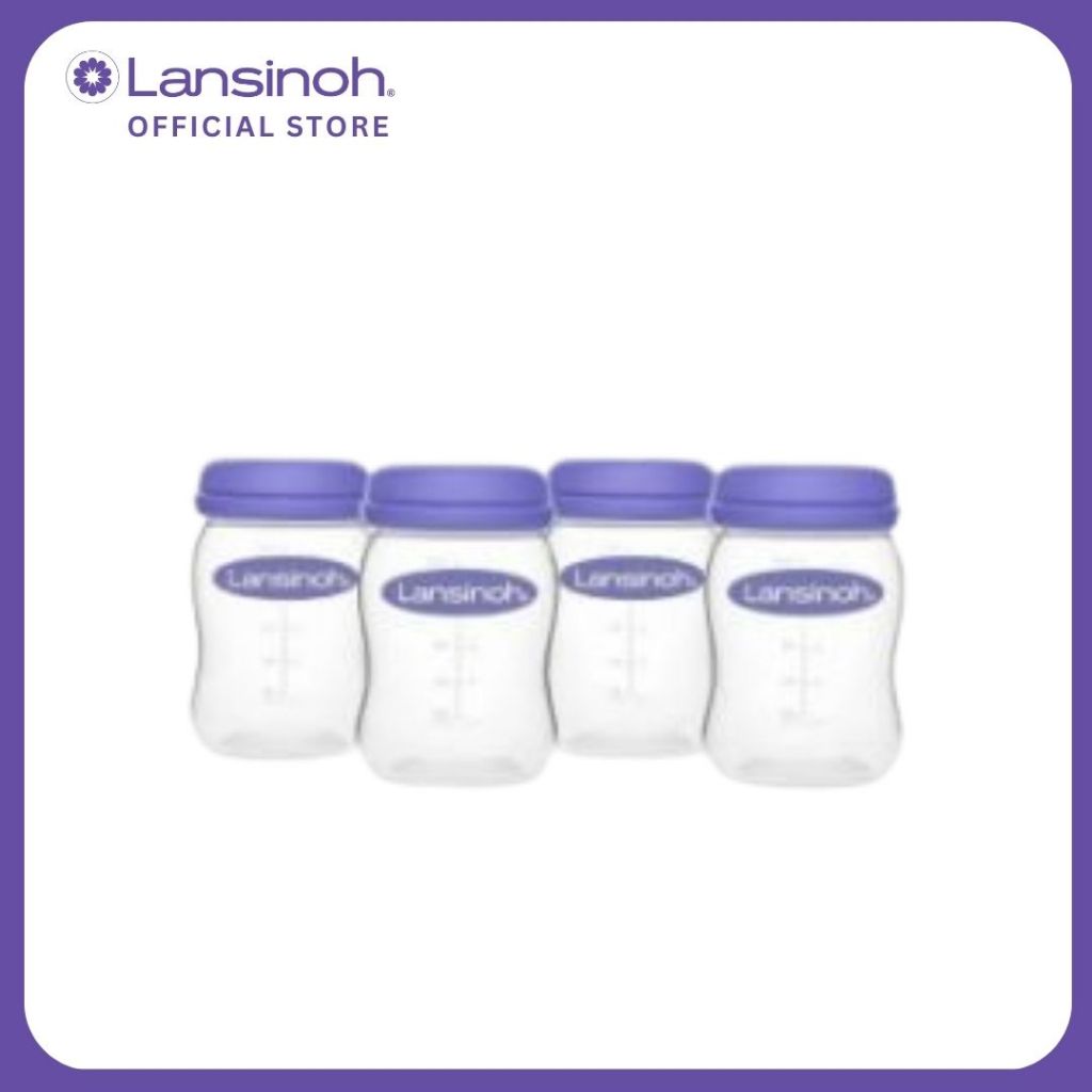 Lansinoh BPS and BPA Free Breastmilk Storage Bottles (pack of 4)