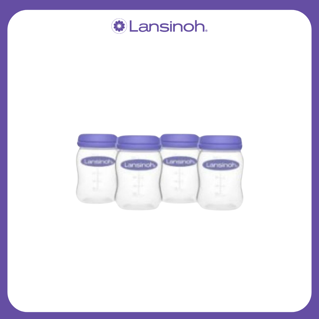 Lansinoh BPS and BPA Free Breastmilk Storage Bottles (pack of 4)