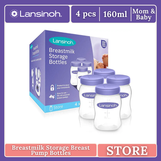 Lansinoh BPS and BPA Free Breastmilk Storage Bottles (pack of 4)