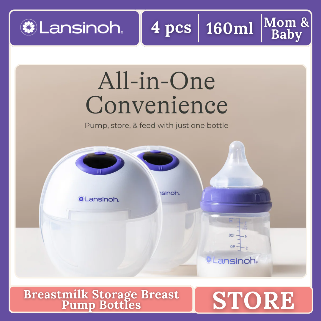 Lansinoh BPS and BPA Free Breastmilk Storage Bottles (pack of 4)