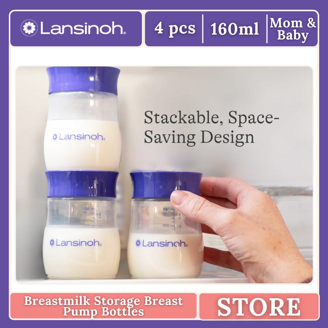Lansinoh BPS and BPA Free Breastmilk Storage Bottles (pack of 4)