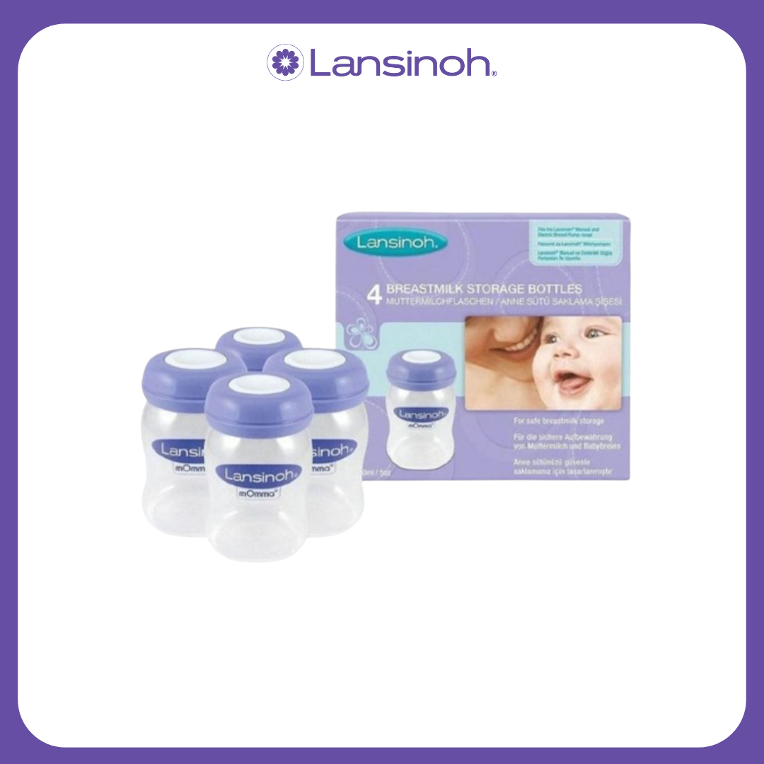 Lansinoh BPS and BPA Free Breastmilk Storage Bottles (pack of 4)