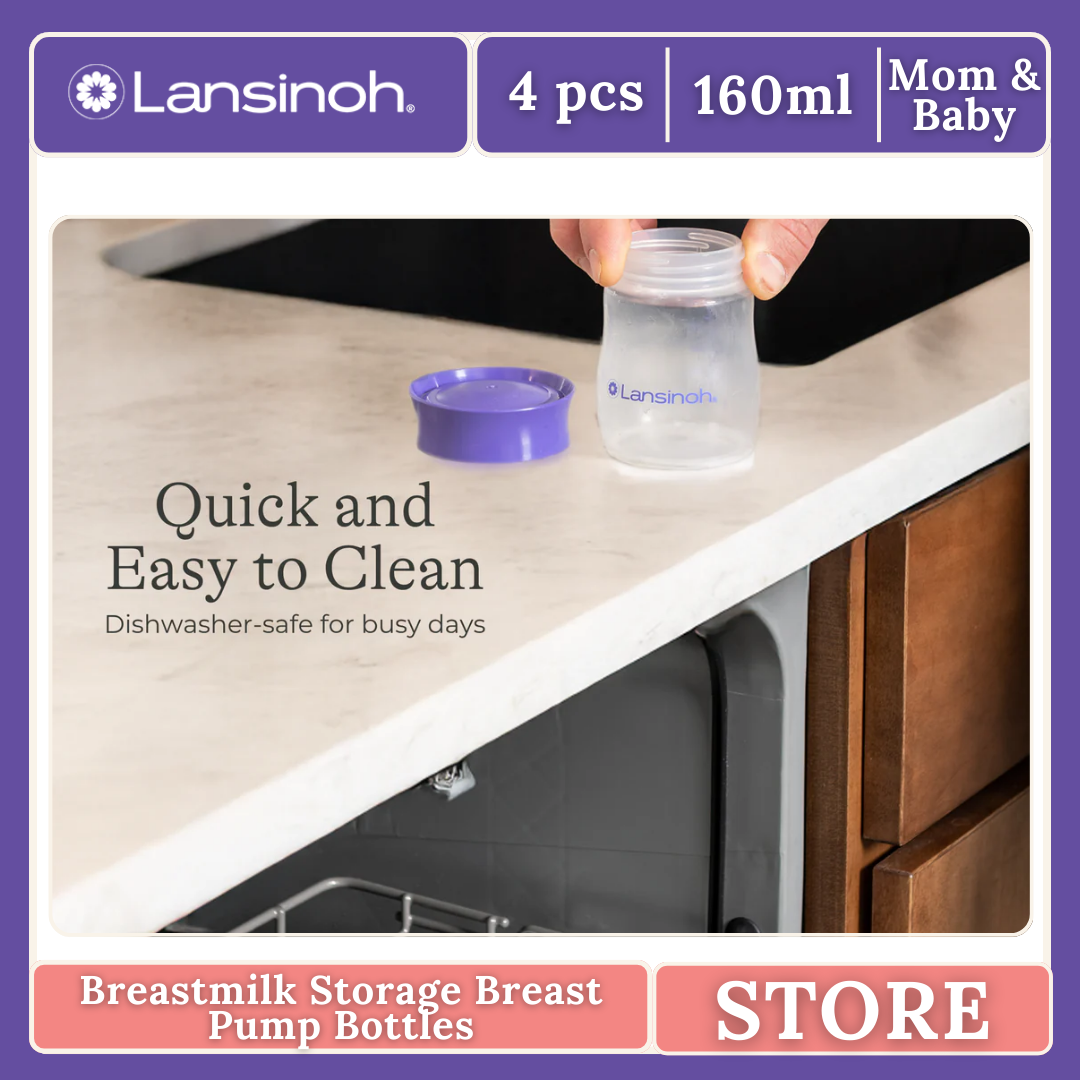 Lansinoh BPS and BPA Free Breastmilk Storage Bottles (pack of 4)