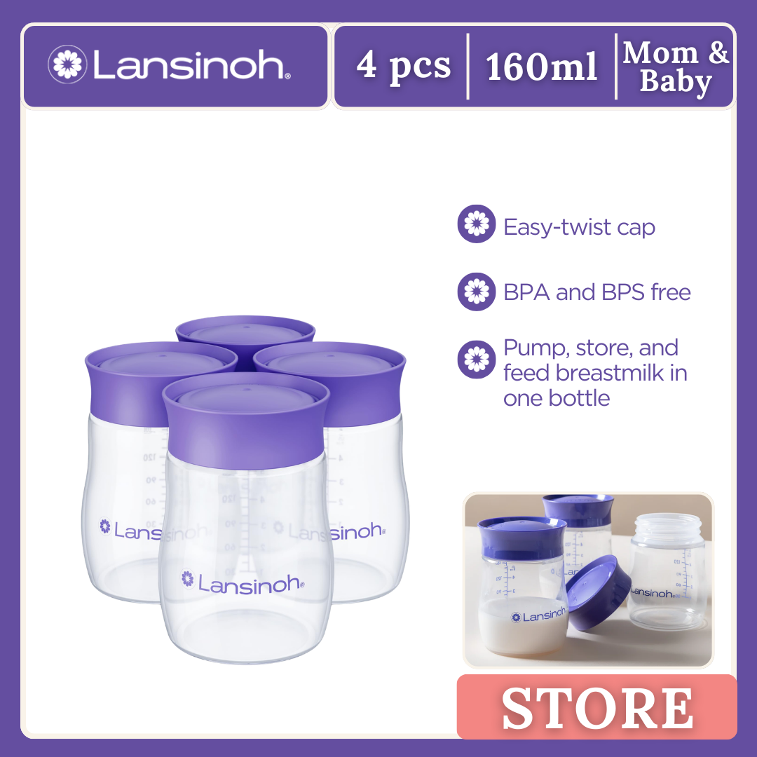 Lansinoh BPS and BPA Free Breastmilk Storage Bottles (pack of 4)