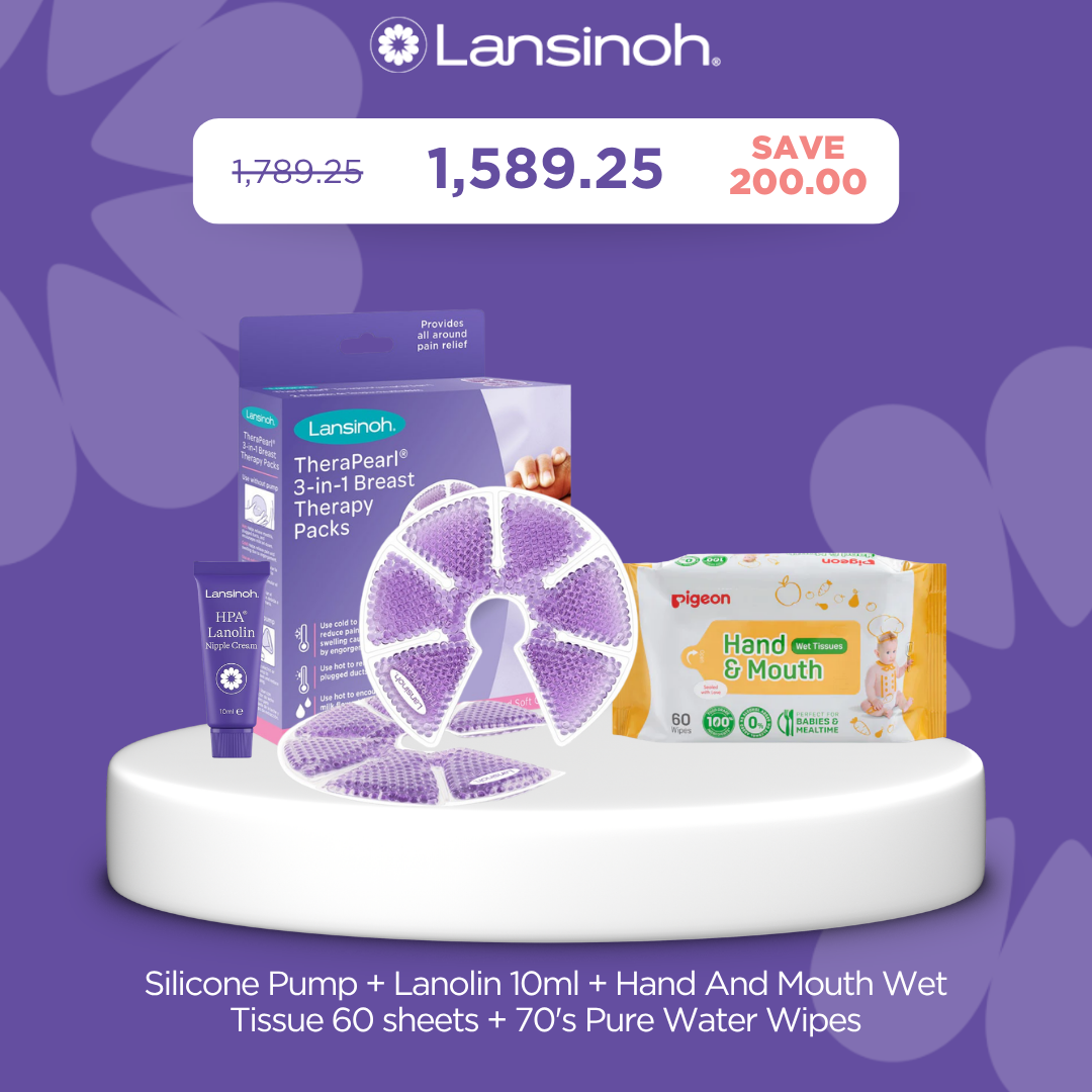 Lansinoh Therapearl + Pigeon Hand&Mouth Tissue 60's+ Lansinoh Lanolin 10ml