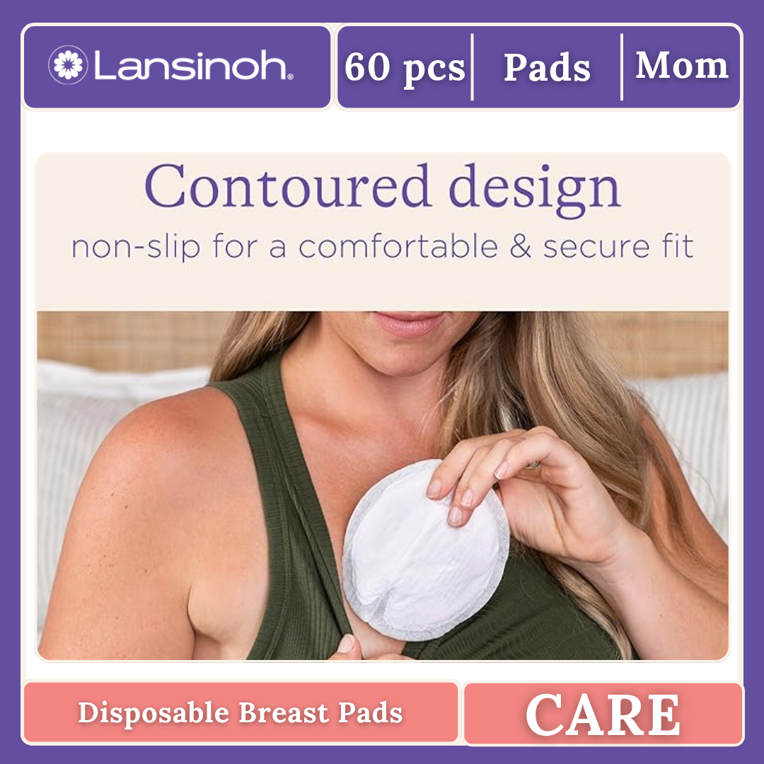 Lansinoh Stay Dry Disposable Nursing Pads, Soft and Super Absorbent Breast Pads Pack of 60