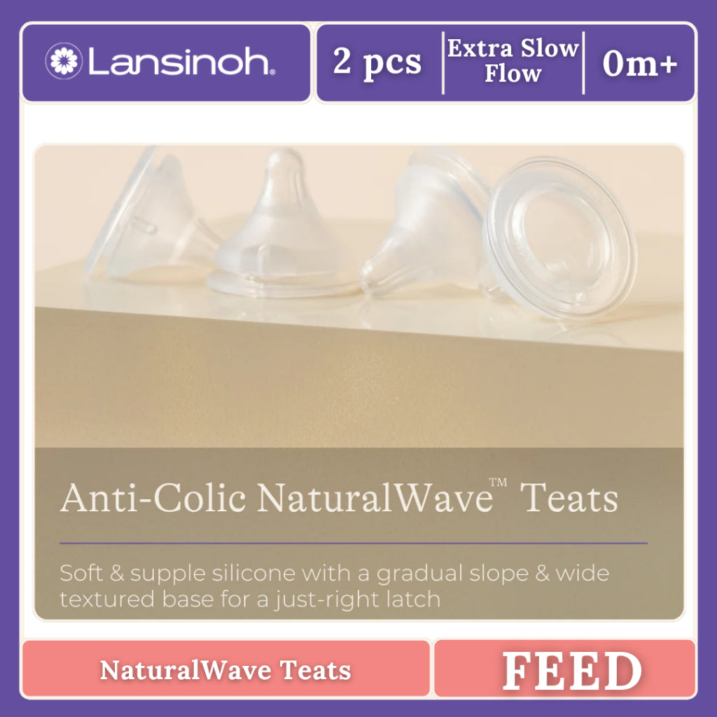 Lansinoh Nipples 2pcs Replacement for Extra Slow Flow Teats for Baby Feeding Bottles - No Nipple Confusion