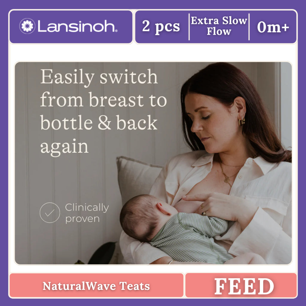 Lansinoh Nipples 2pcs Replacement for Extra Slow Flow Teats for Baby Feeding Bottles - No Nipple Confusion