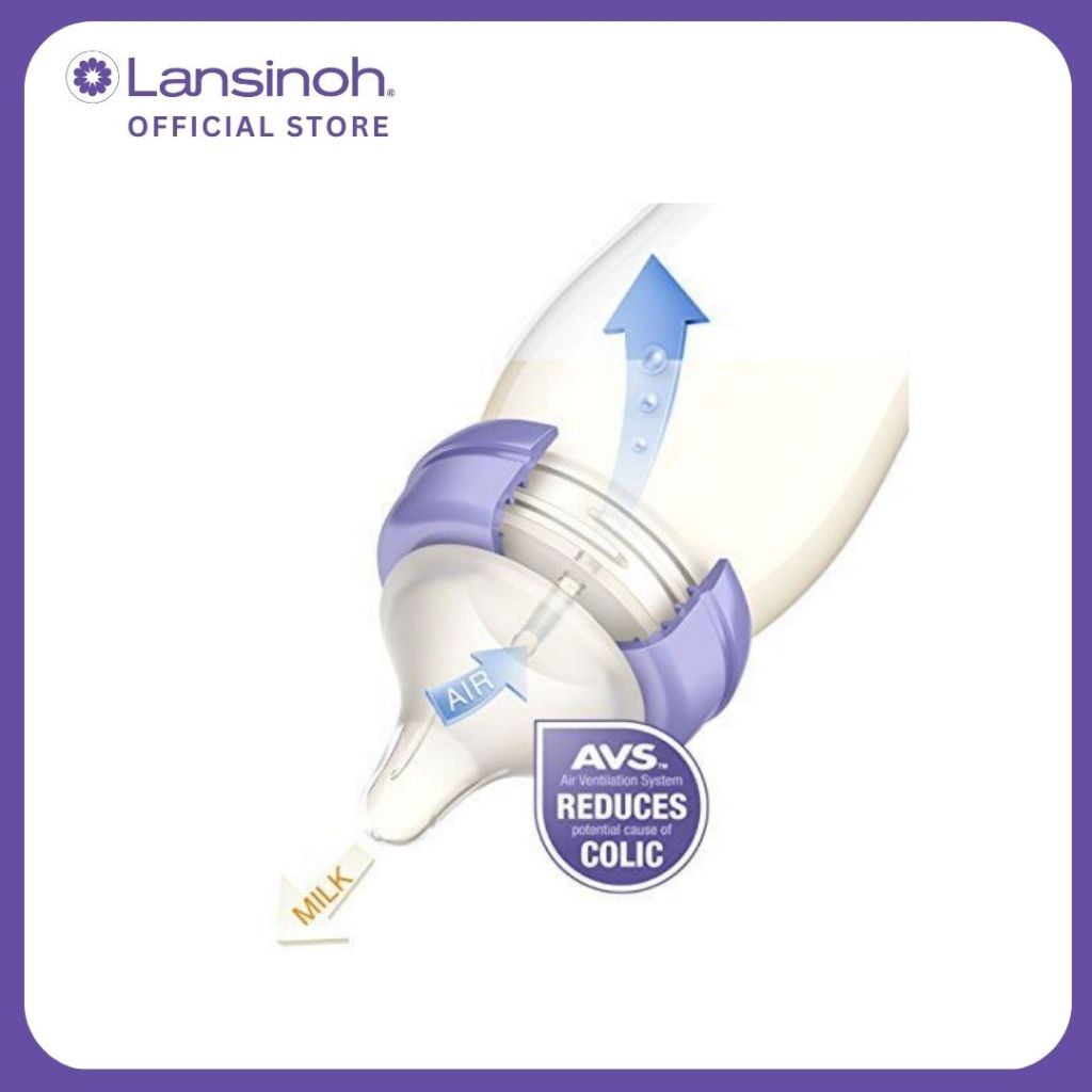 Lansinoh Baby Feeding Bottle 2x160ml with NaturalWave Teat GB