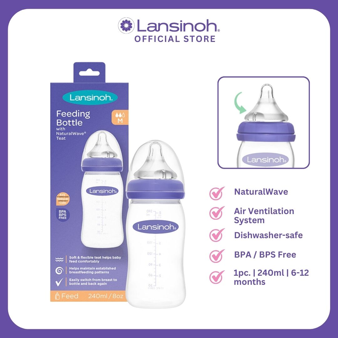 Lansinoh Feeding Bottle with NaturalWave® Teat GB 240ml