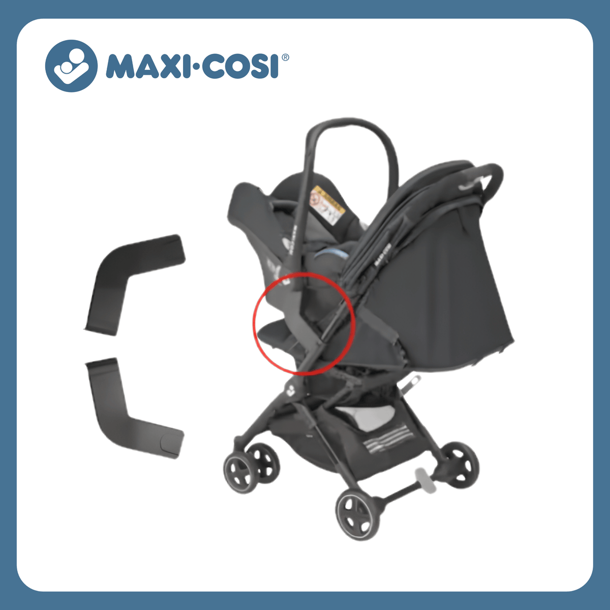 Maxi Cosi Lara2 Baby Car seat Adaptors Black