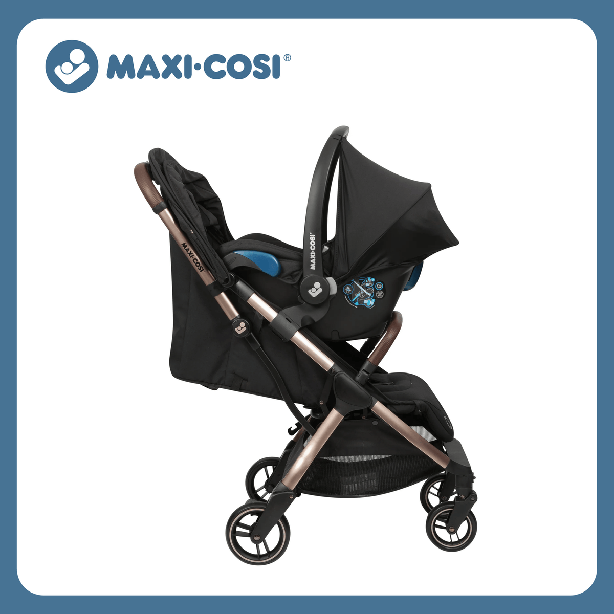 Maxi-Cosi Stroller Eva 3 incl. Adapters - Essential Black