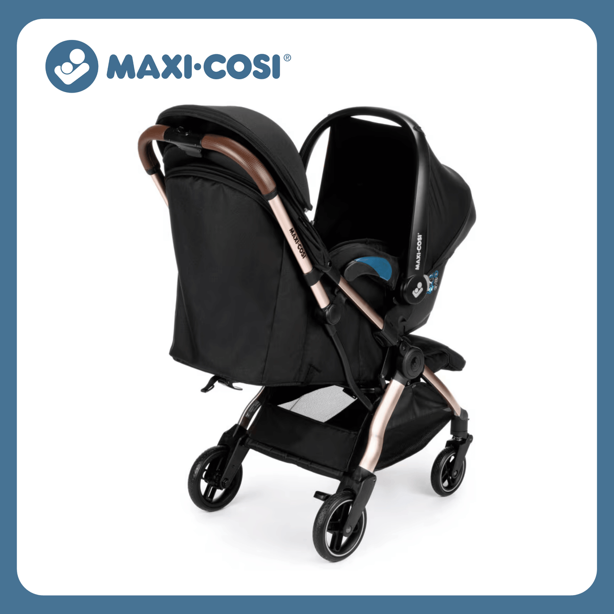 Maxi-Cosi Stroller Eva 3 incl. Adapters - Essential Black
