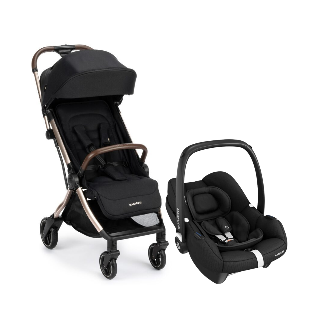 Maxi-Cosi Stroller Eva 3 incl. Adapters + Carseat CabrioFix i-Size - Essential Black