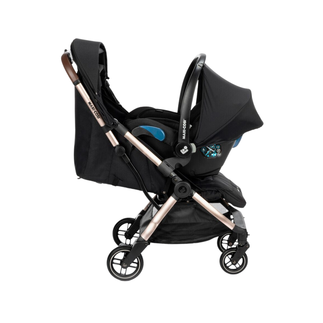 Maxi-Cosi Stroller Eva 3 incl. Adapters + Carseat CabrioFix i-Size - Essential Black