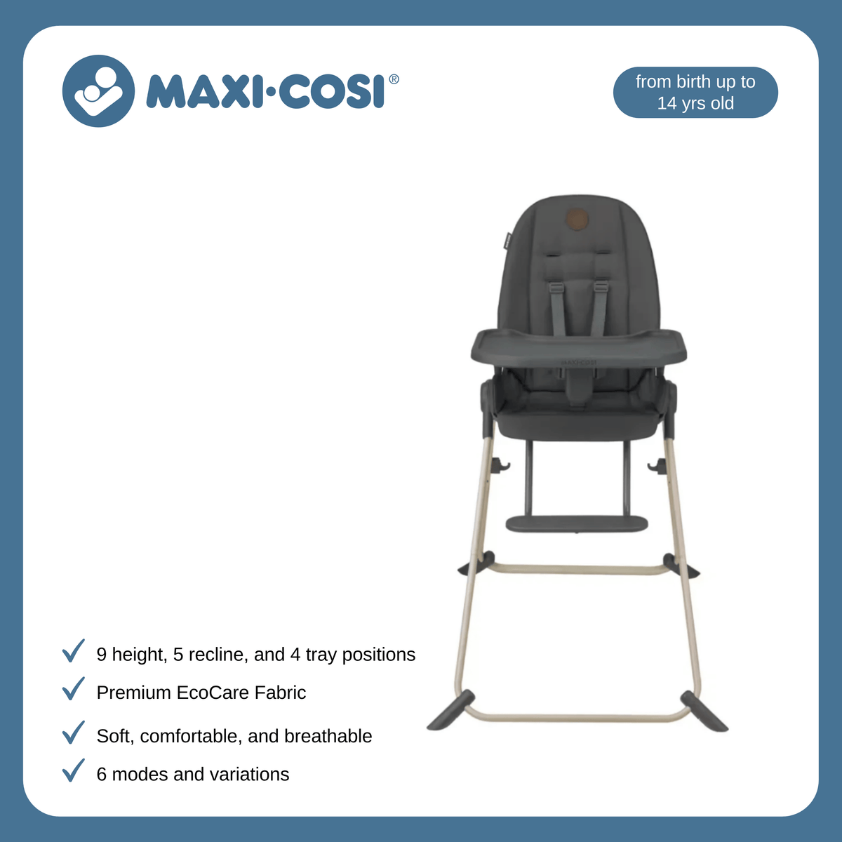 Maxi Cosi High Chair Minla Beyond Graphite Eco