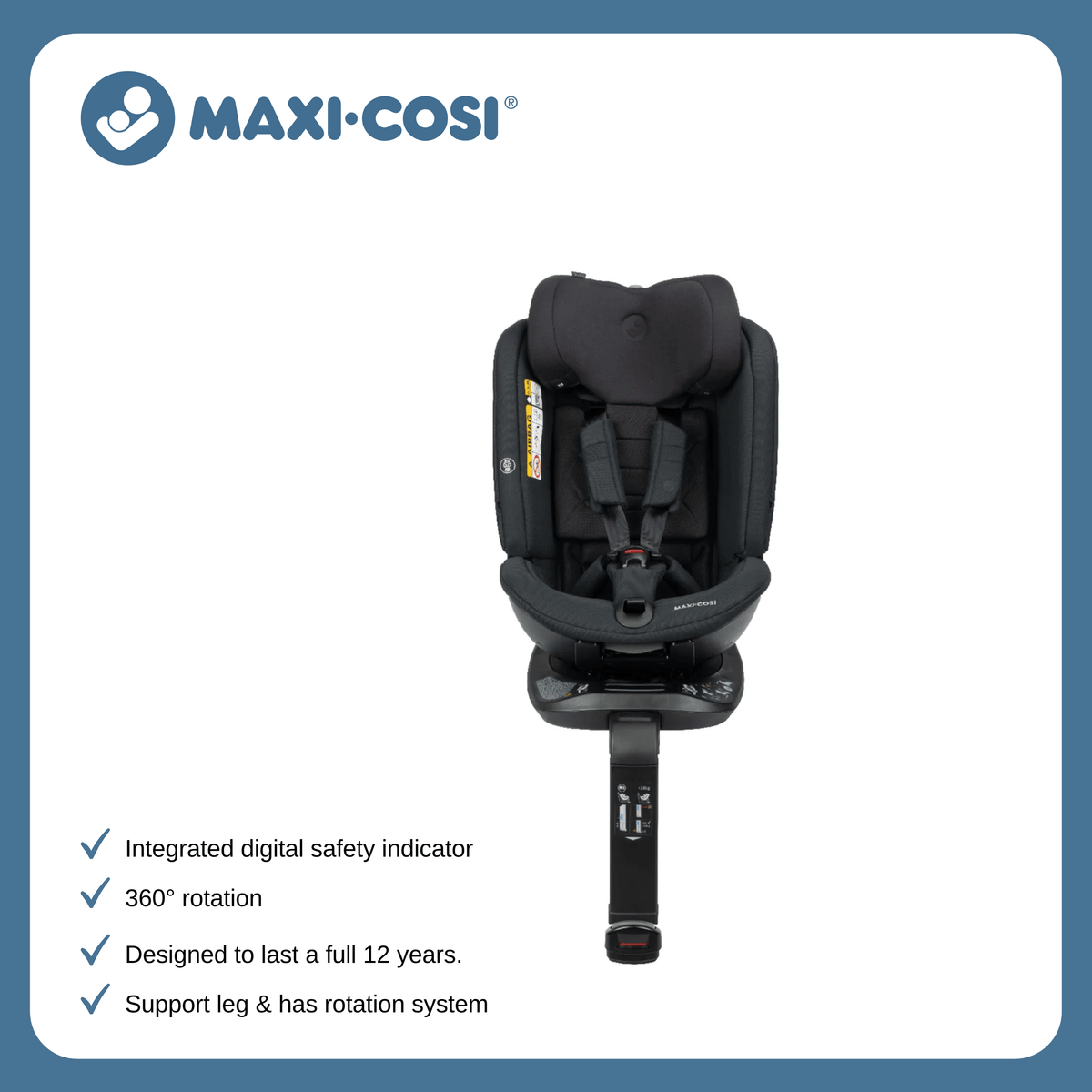 Maxi Cosi Carseat Spinel 360 Plus – Authentic Black