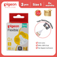 Pigeon Official -Standard/ High Quality Peristaltic Nipple Slow flow (S) for Newborn 3pcs per box 0+