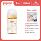 Pigeon Official New Wide Neck PPSU Bird Feeding Bottle 240ml for newborn (M), medium flow, no nipple confusion, anti-colic, high heat resistance