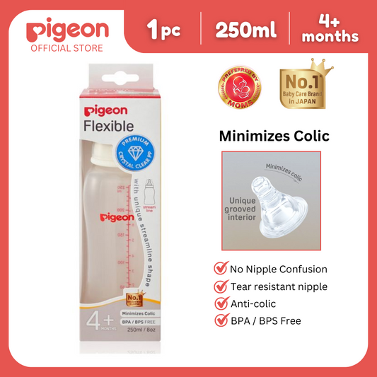 Pigeon Crystal Clear Streamline Bottle 250ml