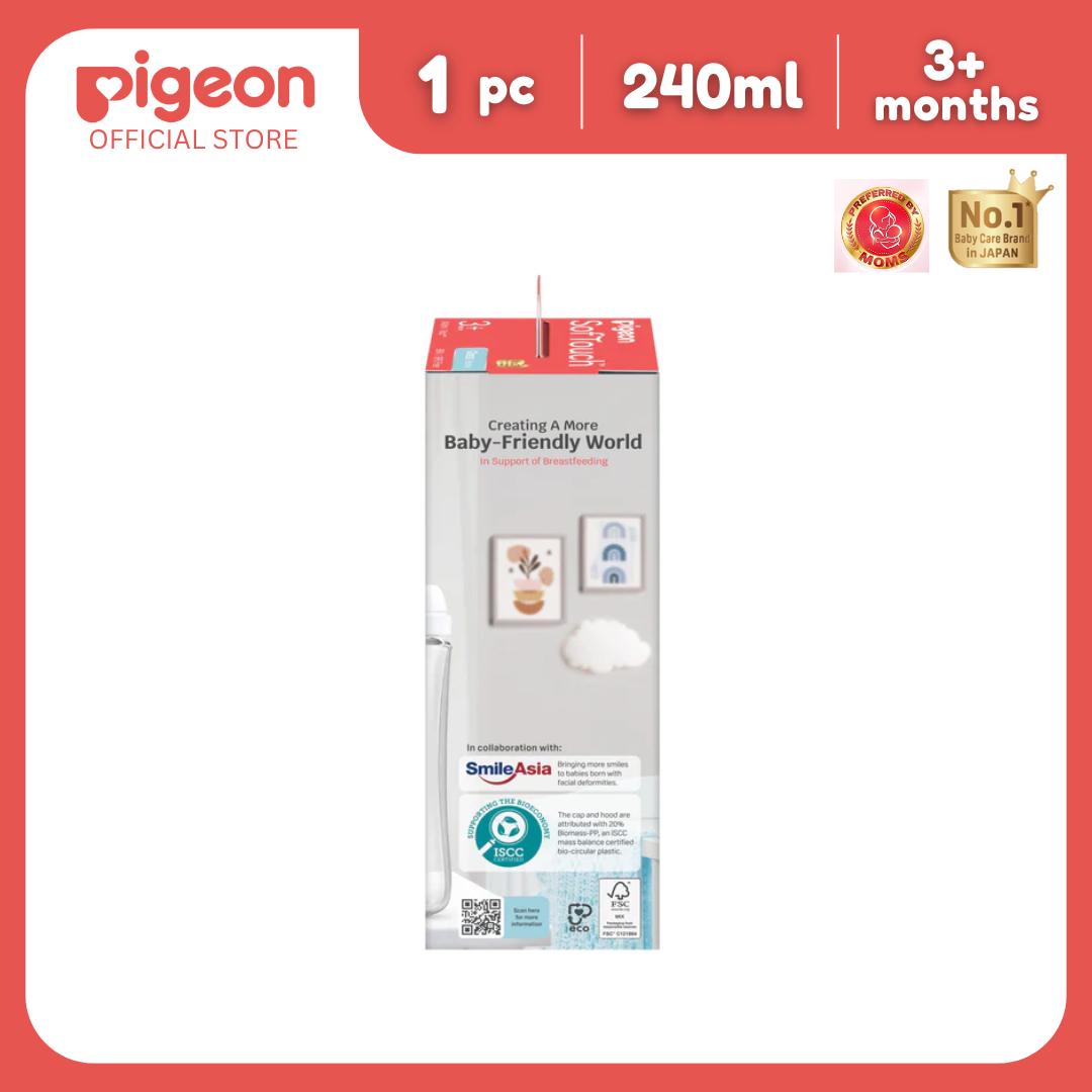 Pigeon Official - Softouch BPP Nursing Bottle Glass 240ml - No nipple confusion, Anti colic