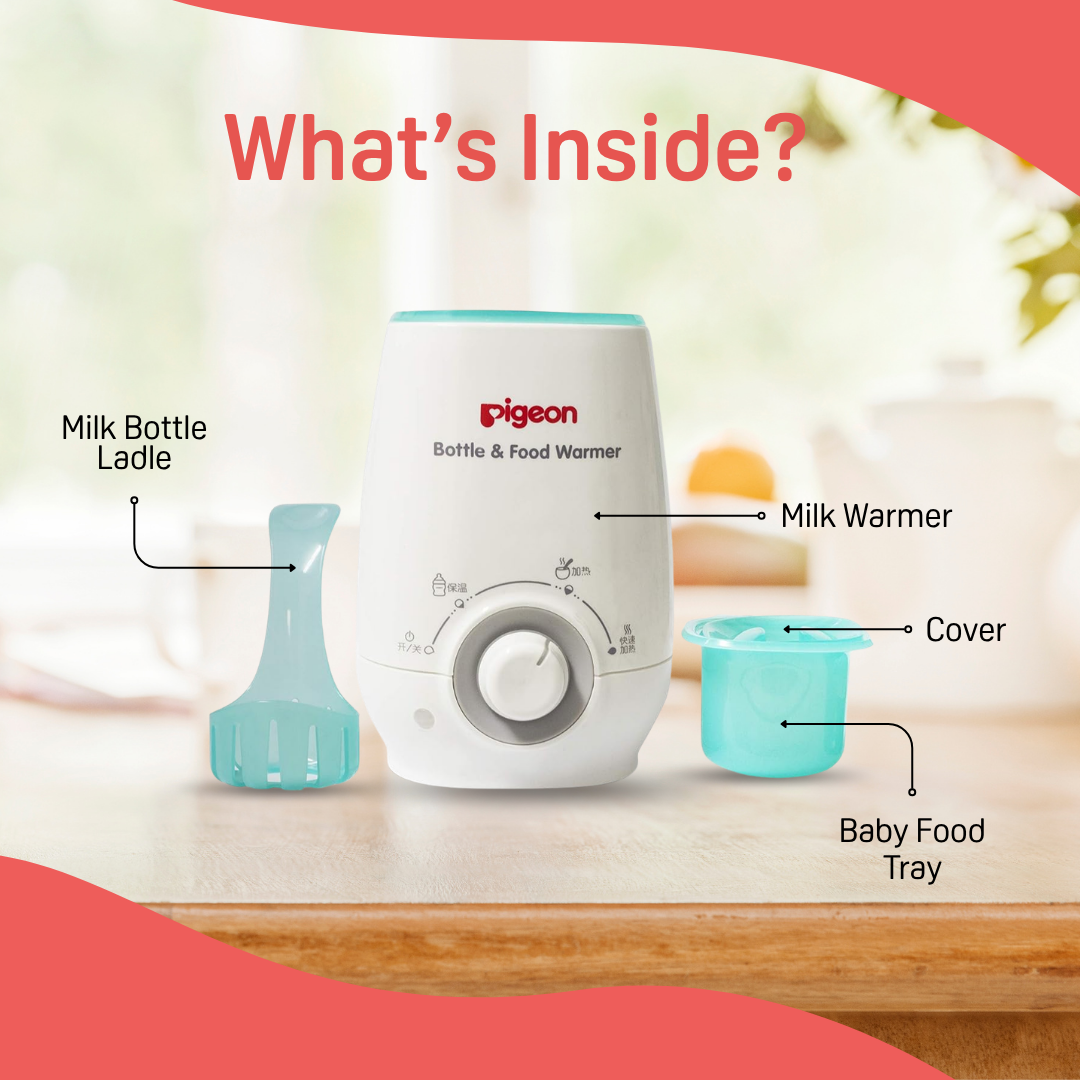 Pigeon Bottle & Baby Food Warmer – Smart Heat Level for Bottle & Food warming, Compact, Quiet, Safe & Easy to Use, Fits All Bottle Sizes, Japan’s Trusted Baby Electronics