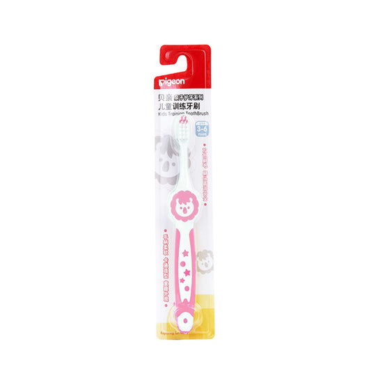 Pigeon Infant to Toddler Kids Training Toothbrush (3+ Years Old) Pink