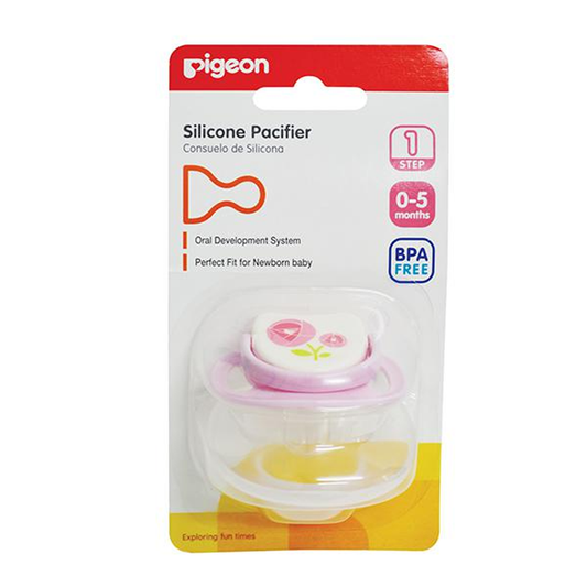Pigeon Silicon Pacifier Step 1 Red Rose