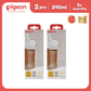 Pigeon Official - New and Improved Wide Neck PPSU Feeding Bottle 240ml Pack of 2 for newborn (M), medium flow, no nipple confusion, anti-colic, high heat resistance, Japan No. 1 Brand